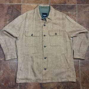 Todd Snyder Herringbone Beige Shirt Jacket